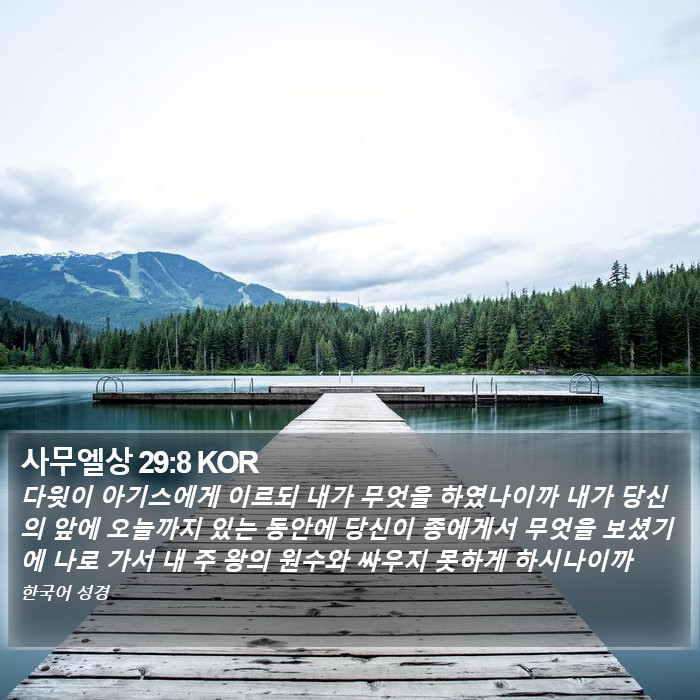 사무엘상 29:8 KOR Bible Study