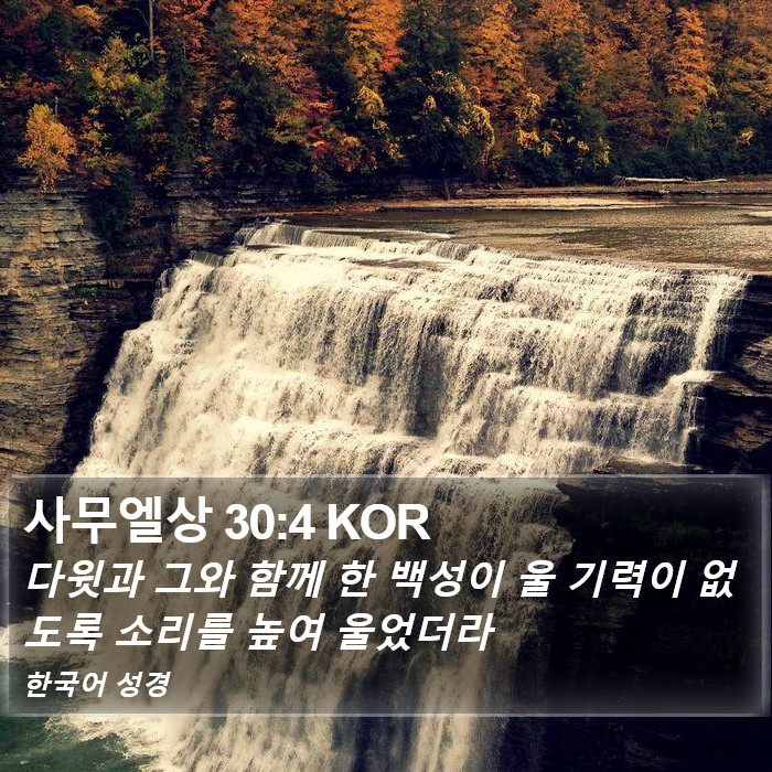 사무엘상 30:4 KOR Bible Study