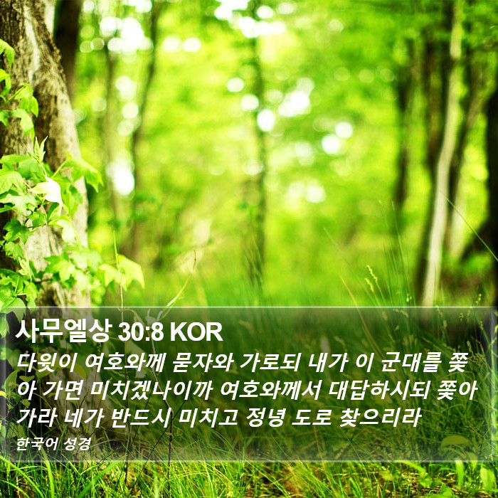 사무엘상 30:8 KOR Bible Study