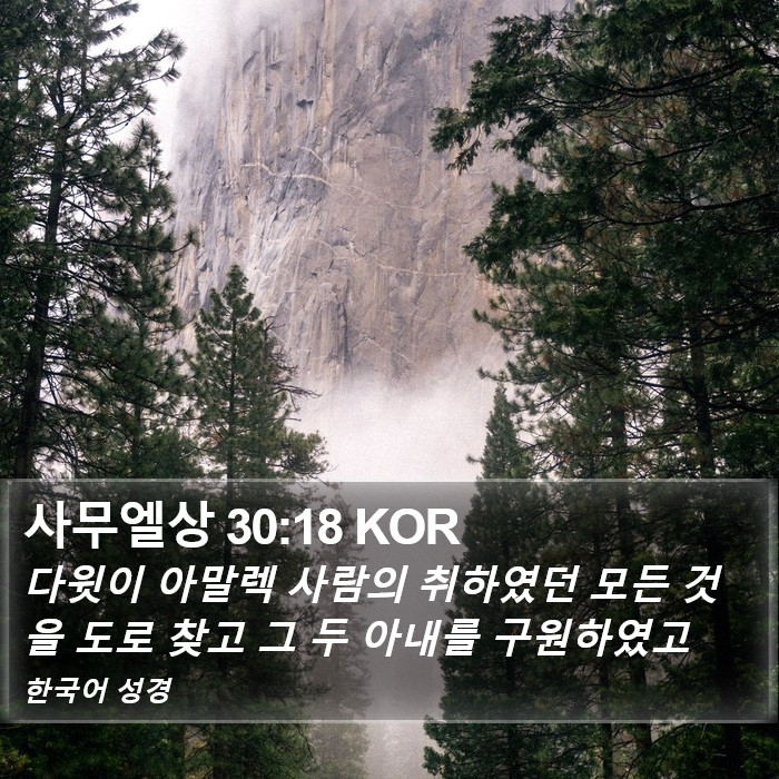 사무엘상 30:18 KOR Bible Study