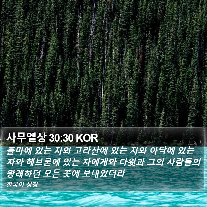 사무엘상 30:30 KOR Bible Study