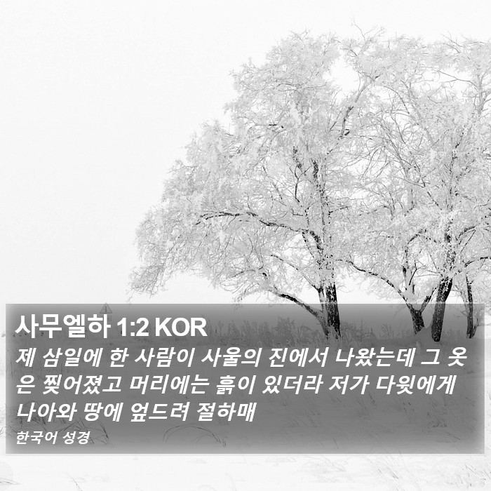 사무엘하 1:2 KOR Bible Study