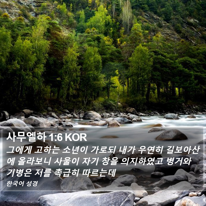 사무엘하 1:6 KOR Bible Study