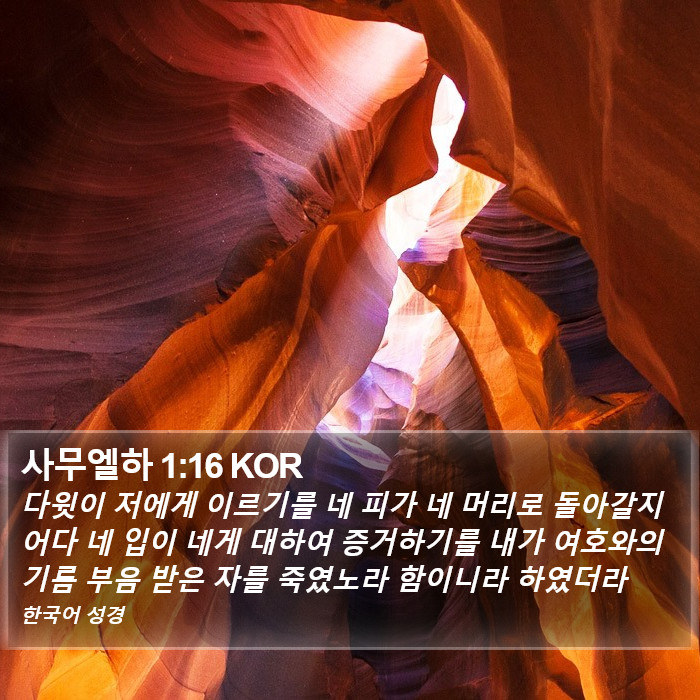 사무엘하 1:16 KOR Bible Study