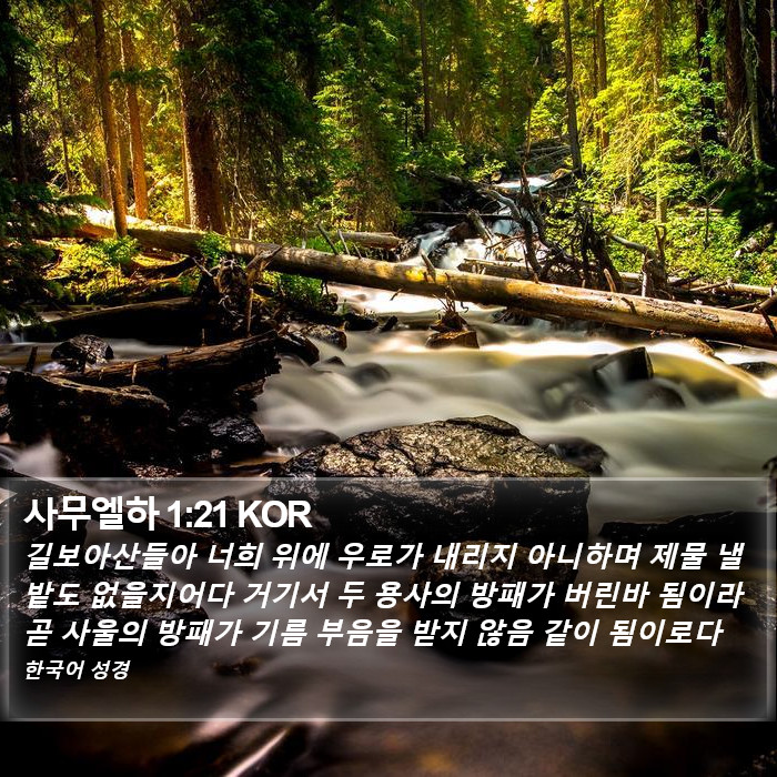 사무엘하 1:21 KOR Bible Study