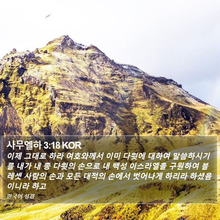 사무엘하 3:18 KOR Bible Study