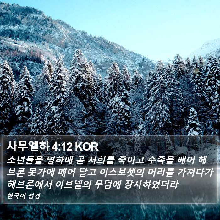 사무엘하 4:12 KOR Bible Study