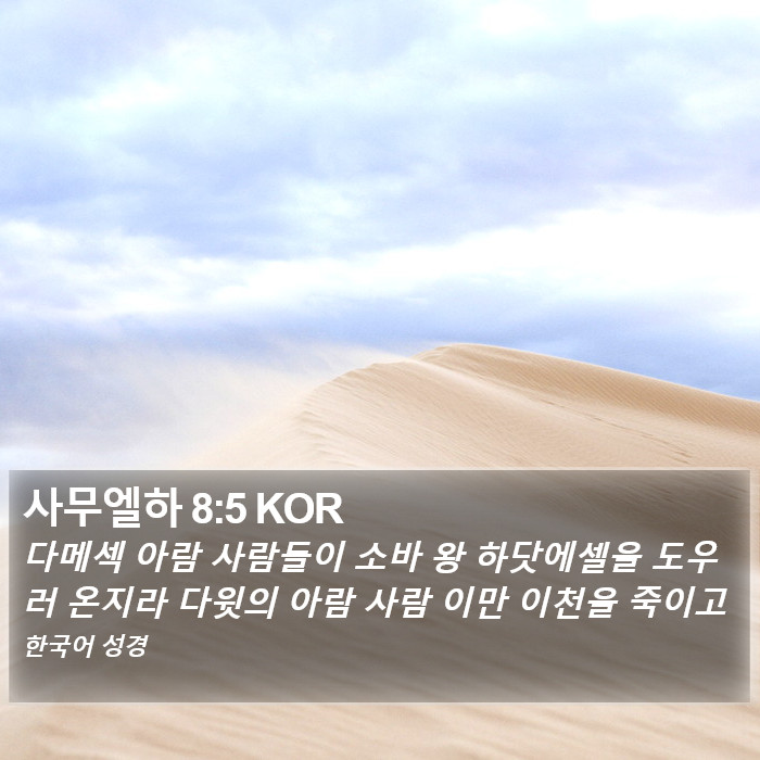 사무엘하 8:5 KOR Bible Study