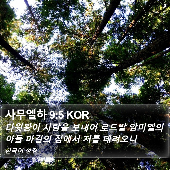 사무엘하 9:5 KOR Bible Study