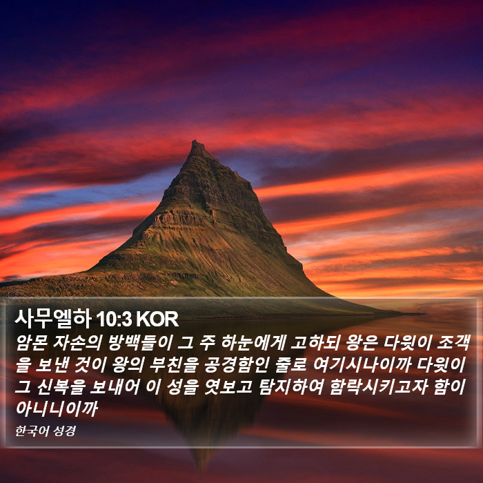 사무엘하 10:3 KOR Bible Study