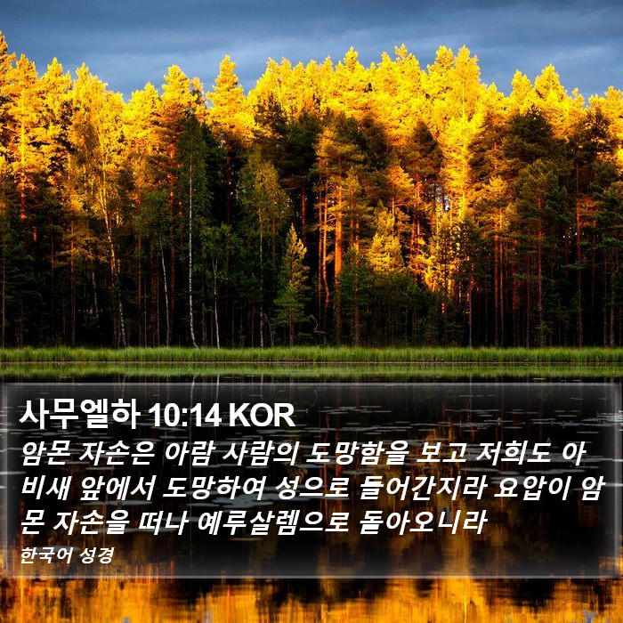 사무엘하 10:14 KOR Bible Study