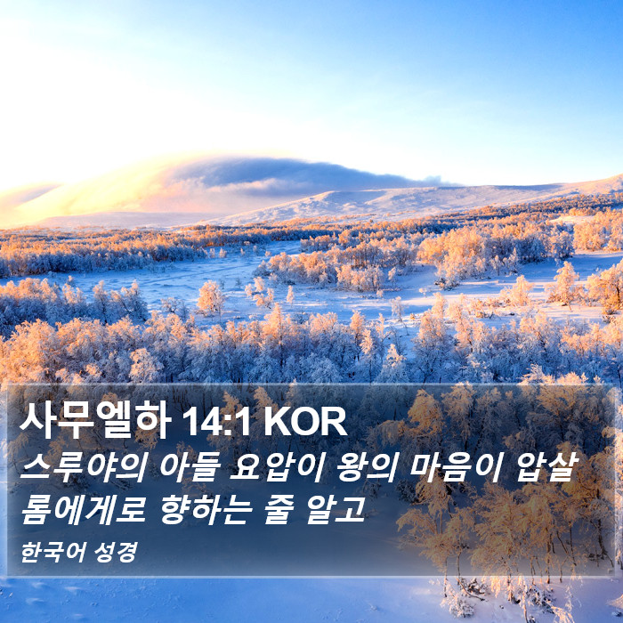 사무엘하 14:1 KOR Bible Study