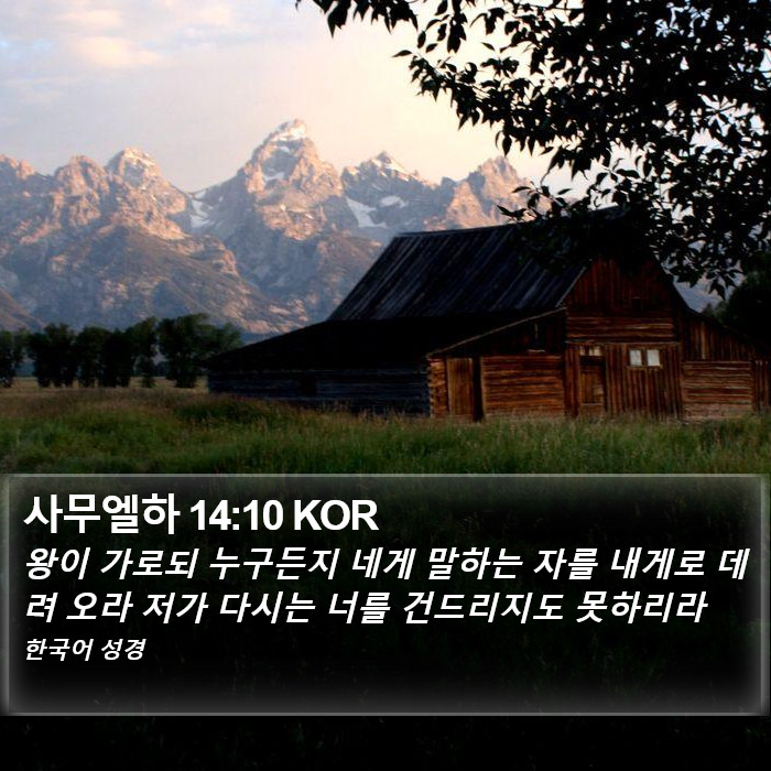 사무엘하 14:10 KOR Bible Study