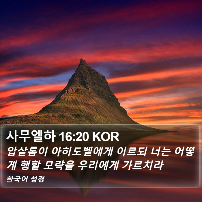 사무엘하 16:20 KOR Bible Study
