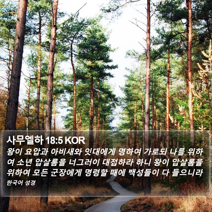 사무엘하 18:5 KOR Bible Study