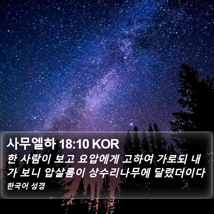 사무엘하 18:10 KOR Bible Study