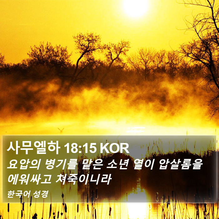 사무엘하 18:15 KOR Bible Study