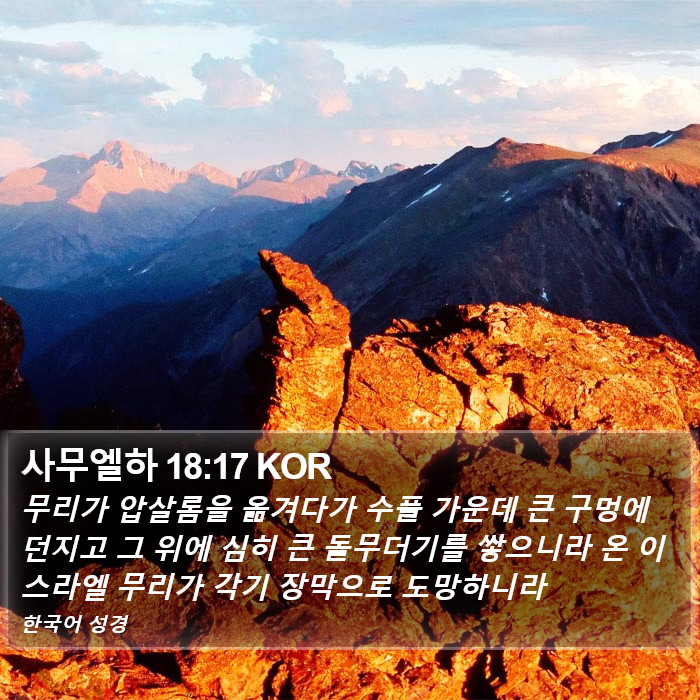 사무엘하 18:17 KOR Bible Study