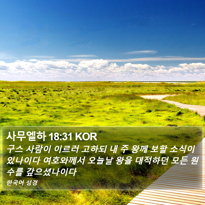 사무엘하 18:31 KOR Bible Study