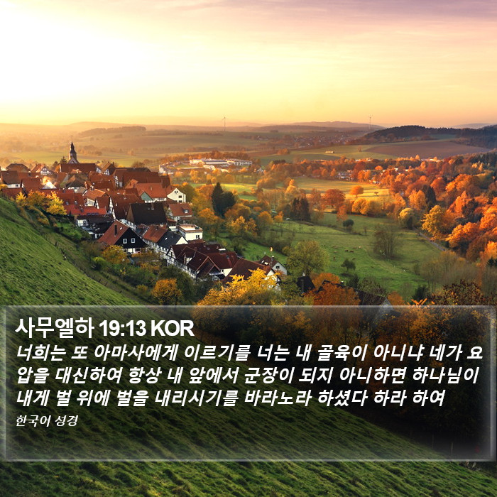 사무엘하 19:13 KOR Bible Study