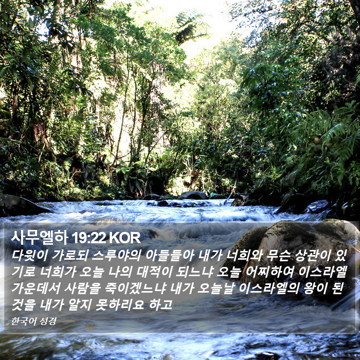 사무엘하 19:22 KOR Bible Study