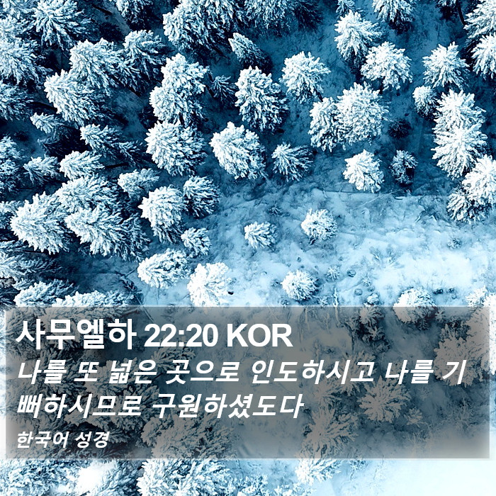 사무엘하 22:20 KOR Bible Study