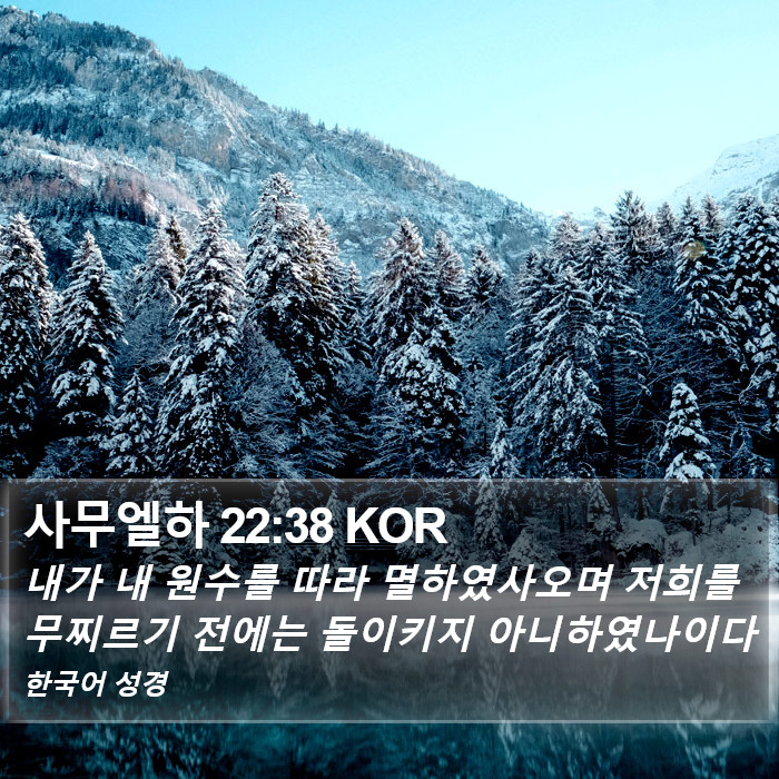 사무엘하 22:38 KOR Bible Study