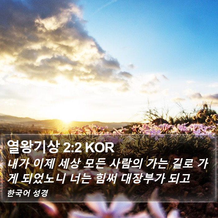 열왕기상 2:2 KOR Bible Study