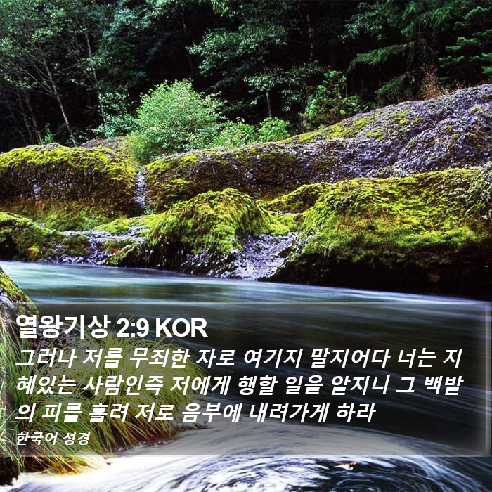 열왕기상 2:9 KOR Bible Study