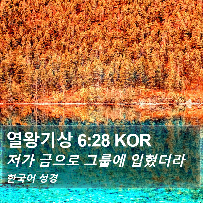 열왕기상 6:28 KOR Bible Study