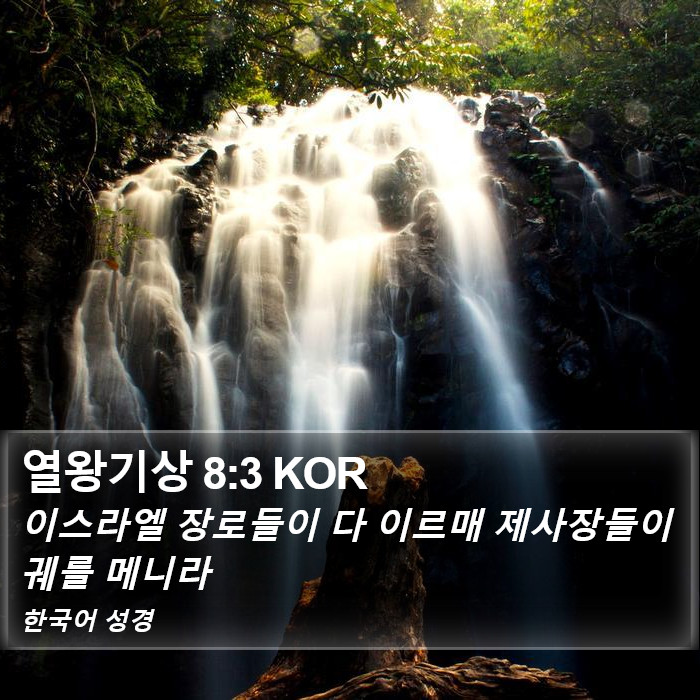 열왕기상 8:3 KOR Bible Study