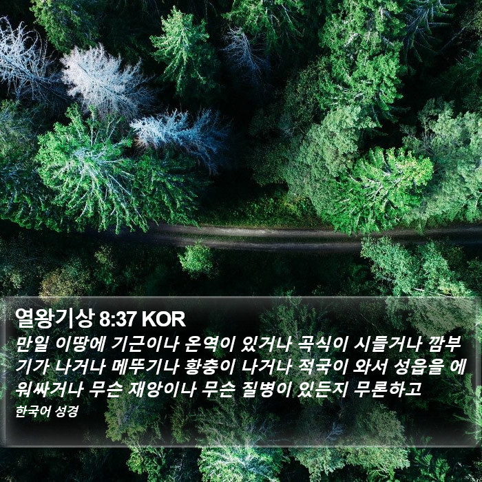 열왕기상 8:37 KOR Bible Study