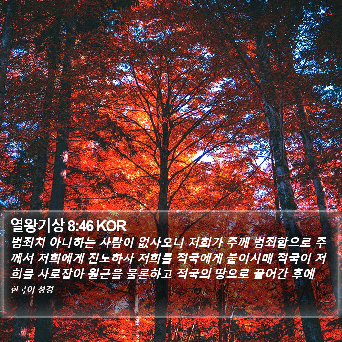 열왕기상 8:46 KOR Bible Study