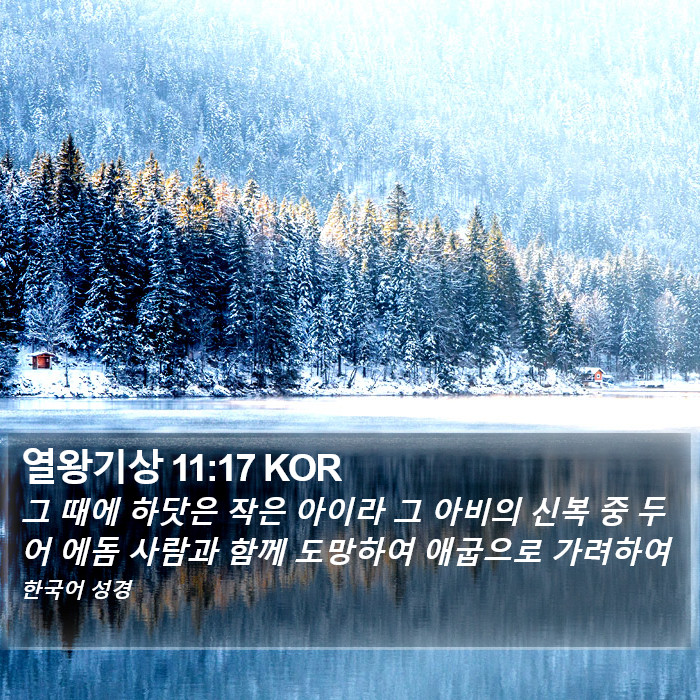 열왕기상 11:17 KOR Bible Study