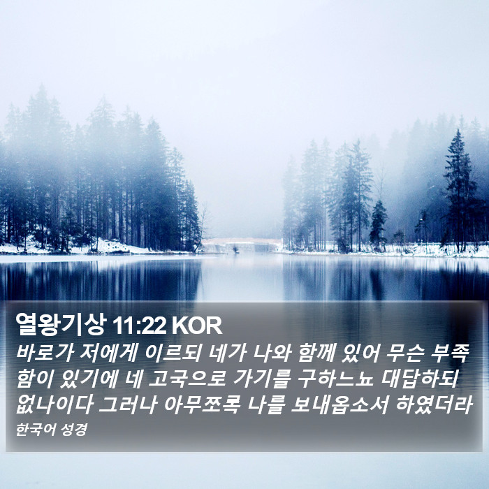 열왕기상 11:22 KOR Bible Study