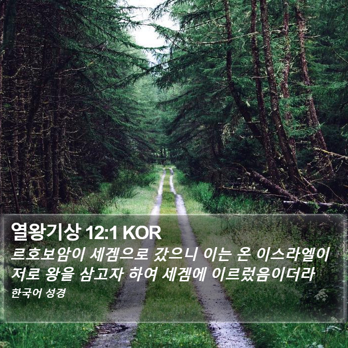 열왕기상 12:1 KOR Bible Study