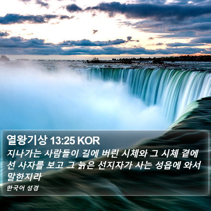 열왕기상 13:25 KOR Bible Study