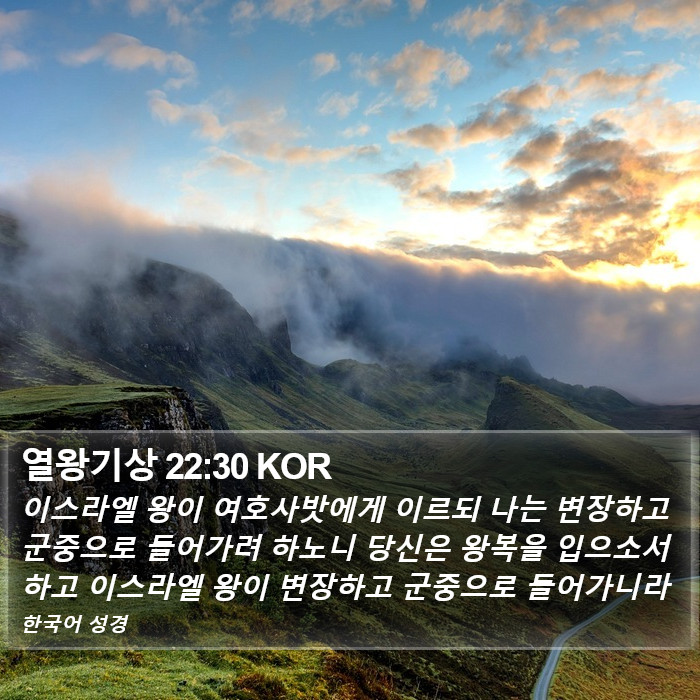 열왕기상 22:30 KOR Bible Study