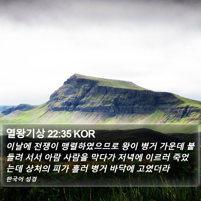 열왕기상 22:35 KOR Bible Study