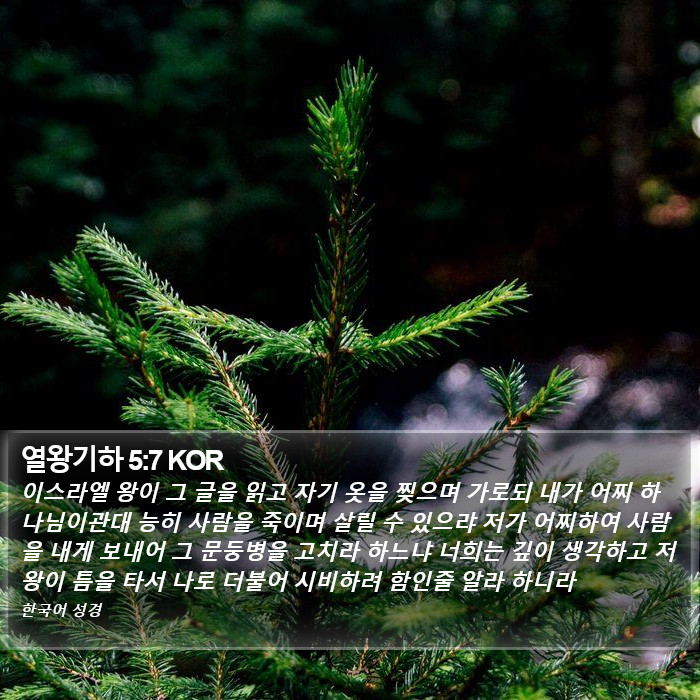 열왕기하 5:7 KOR Bible Study