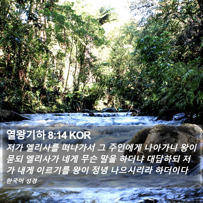 열왕기하 8:14 KOR Bible Study