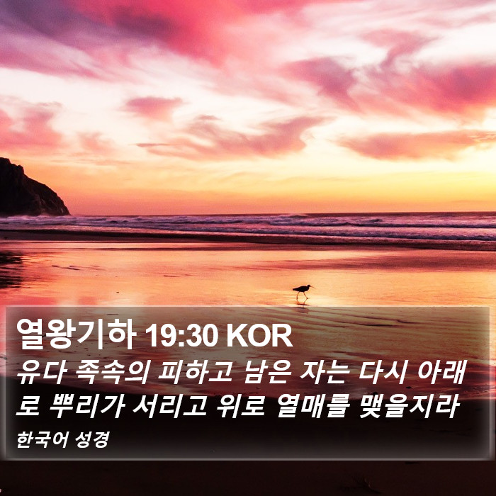 열왕기하 19:30 KOR Bible Study