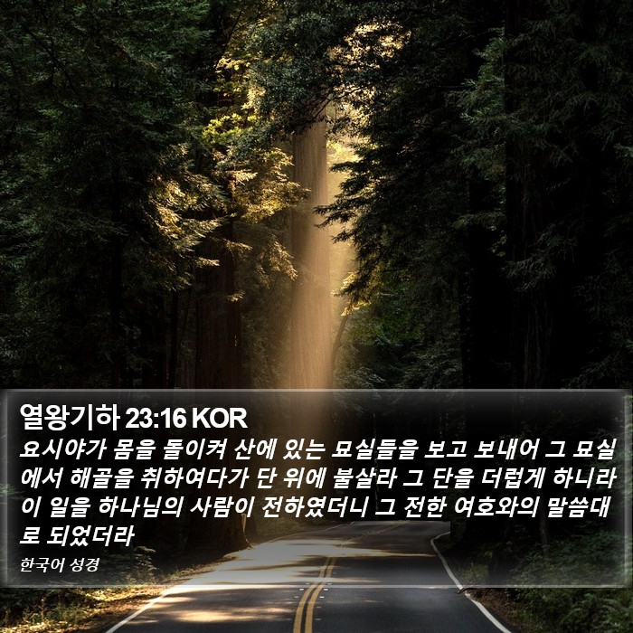 열왕기하 23:16 KOR Bible Study