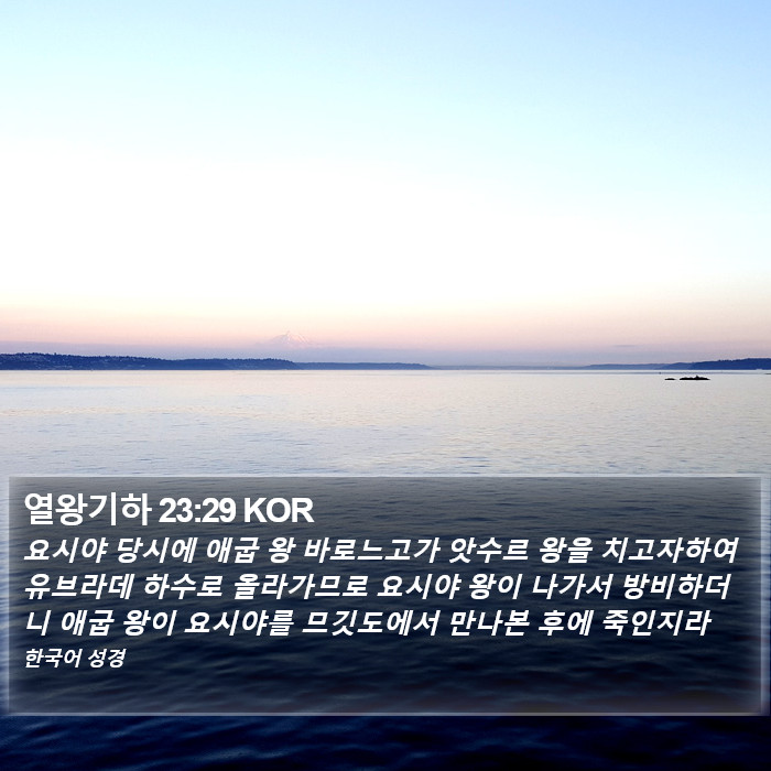 열왕기하 23:29 KOR Bible Study