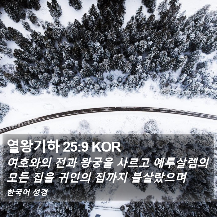 열왕기하 25:9 KOR Bible Study