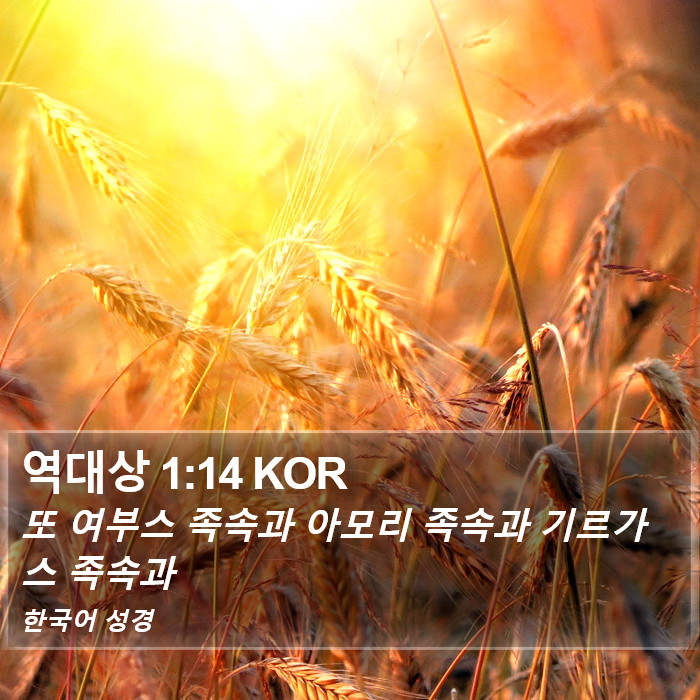 역대상 1:14 KOR Bible Study