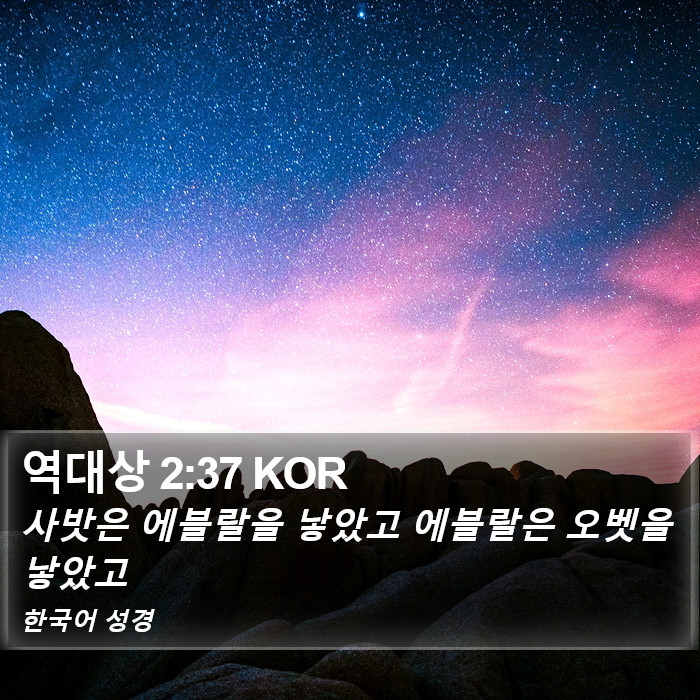 역대상 2:37 KOR Bible Study