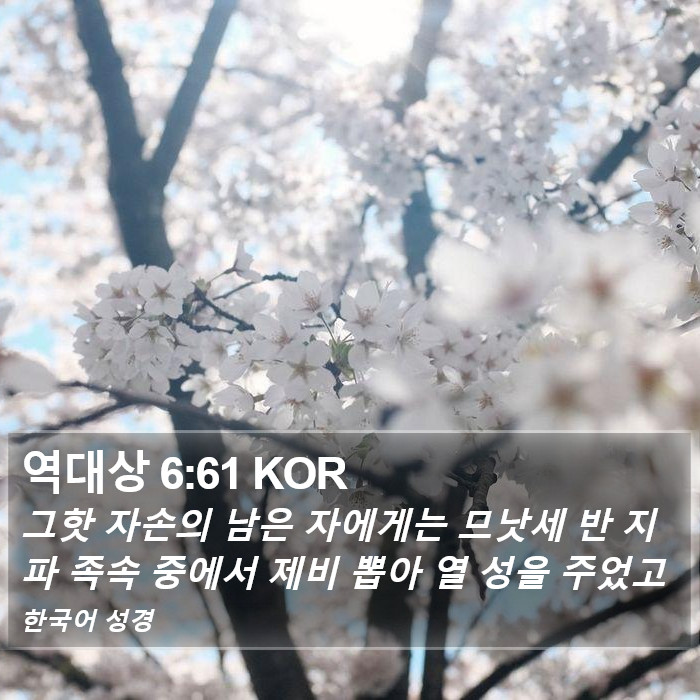 역대상 6:61 KOR Bible Study