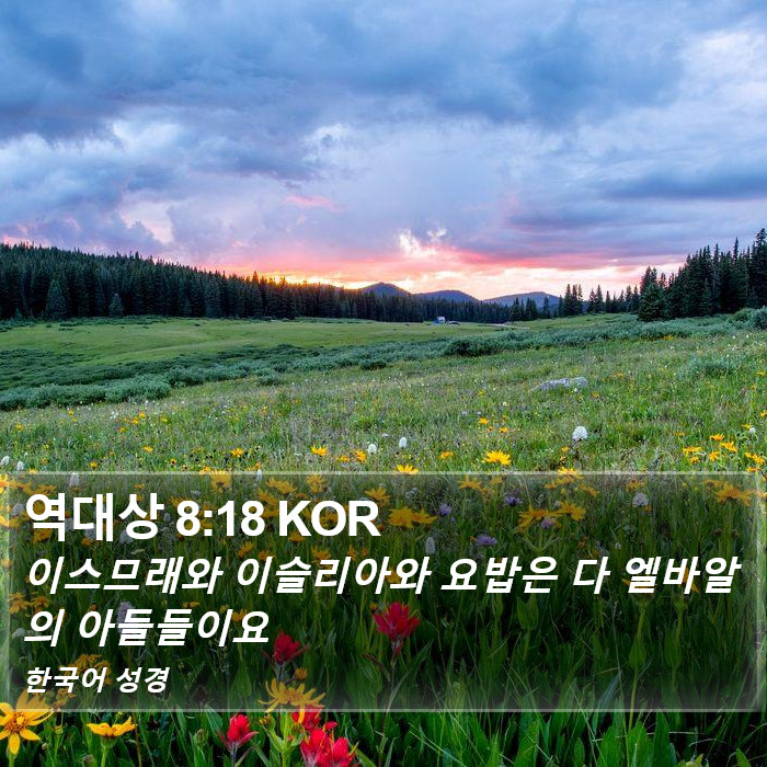 역대상 8:18 KOR Bible Study