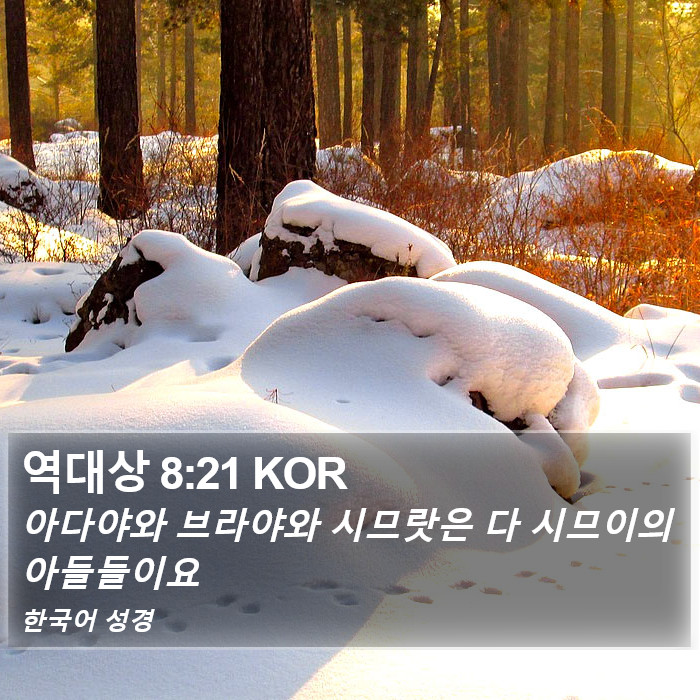 역대상 8:21 KOR Bible Study
